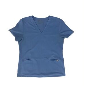 Figs Technical Collection Blue V-neck Women’s Scrub Shirt Size M